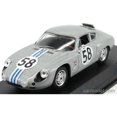 Carrera Best model Porsche 356b Abarth Gtl N 58 12h Sebring 1963 Cassel Sesslar Grey 1:43