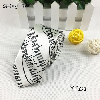 AE production Kravata notová osnova bílá