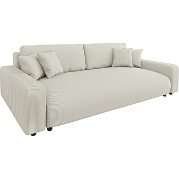 ROPEZ Кремав разтегателен диван с място за съхранение от рипсено кадифе 234 cm Sara - Ropez (Sara Sofa 4os. z f.spania tk. Lincoln 03)