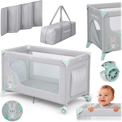 Ricokids Cestovní postýlka 125 x 65 x 78 cm RK-240 šedá – Zbozi.Blesk.cz