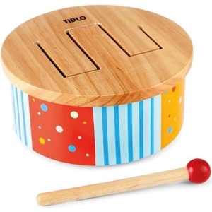 Bigjigs Toys - Дървено барабанче - Дъга