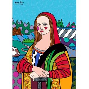 Bluebird Puzzle - Puzzle Romero Britto: Mona Lisa - 500 piese
