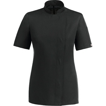 Egochef Черна дамска готварска куртка от лека микрофибърна материя за прохлада през лятото (1009 002e)