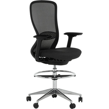 Bittel Работен стол Carmen BERN, до 136кг. макс тегло, дамаска/мрежа, алуминиева база, газов механизъм, газов амортисьор, лумбална опора, черен (bt-3520590)