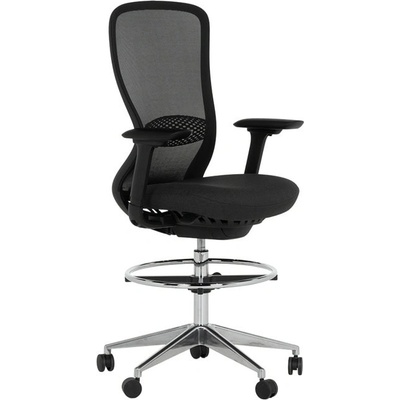 Bittel Работен стол Carmen BERN, до 136кг. макс тегло, дамаска/мрежа, алуминиева база, газов механизъм, газов амортисьор, лумбална опора, черен (bt-3520590)