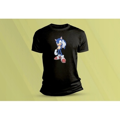 Sandratex dětské bavlněné tričko sonic 4 černá