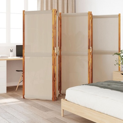 vidaXL 5dílný paraván taupe 350 x 180 cm