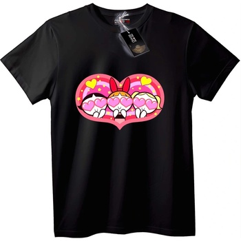 NOONEBRAND Тениска Powerpuff Girls Сърце - 7XL, Black