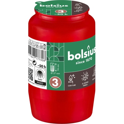 Náplň do hřbitovní lampy 130g d6x9,5cm olejová náplň červená