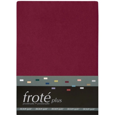 SCANquilt napínací prostěradlo Froté plus vínové 90x200