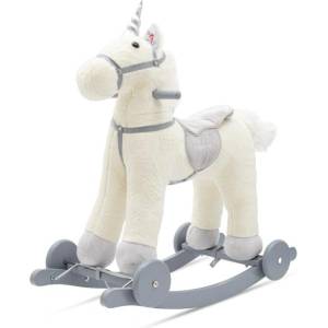 Baby Mix Люлееща се играчка с мелодия и колела Unicorn Baby Mix бяла (56427)