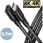 AXAGON USB-C USB 20Gbps extension cable 0.5 m (BUCM32-CF05AB)