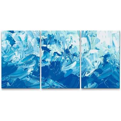 Painting Queens Painting Queens Ledové krystaly sada 3 ks 40 x 60 cm bez rámu PBNSET/03ICECRYSTALS/40 x 60_40 x 60_40 x 60/WO
