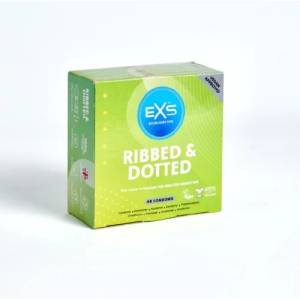 EXS Condoms 48 бр Презервативи EXS Ribbed & Dotted