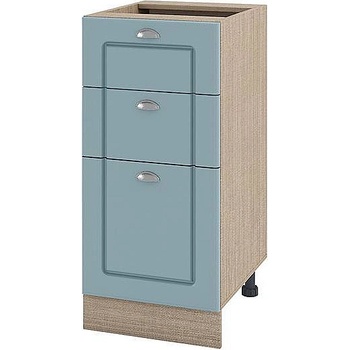 Image 1 of ИРИМ Долен кухненски шкаф с три чекмеджета Сити МФ-Деним мат-06-77 40 см ляв