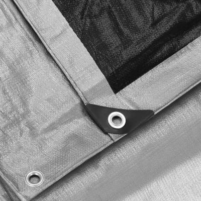 Springros krycí plachta s oky 4 x 6 m extra silná 270g PE stříbrná PROTECT GA2155-XG
