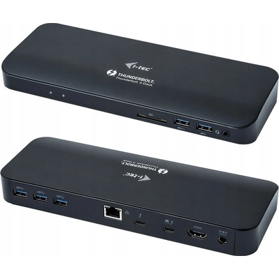 i-Tec Thunderbolt 3/USB-C Dual 4K Docking Station + USB-C to DisplayPort Cable (1,5 m) + Power Delivery 60W TB3HDMIDOCKPD – Zboží Živě