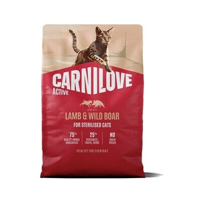 CARNILOVE Active Cat Lamb and Wild Boar Sterilised 3 x 2 kg