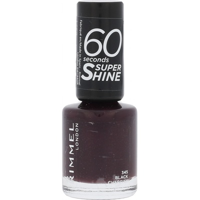 Rimmel London 60 Seconds Super Shine Nail Polish lak na nehty 345 Black Cherries 8 ml