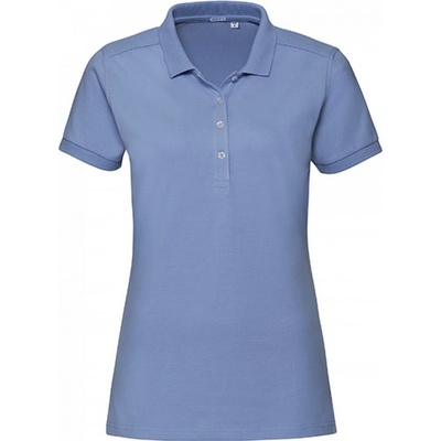 Prodloužené strečové polo tričko Russell s rozparky modrá nebeská
