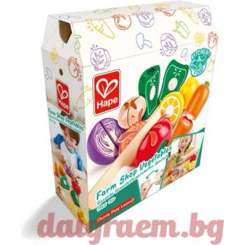 Image 1 of Hape Дървен комплект Зеленчуци, 7 части, hape e3181 (h3181)
