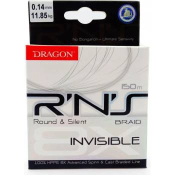 Dragon Šnúra RNS 8X Invisible Braid 150m 0,10mm 7,65kg Biela