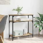 vidaXL Конзолна маса Дъб 75 x 29 x 75 см Инженерна дървесина (882203)