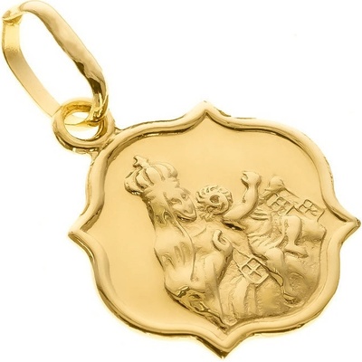 Argento Zlatý přívěsek Škapulíř 8A010