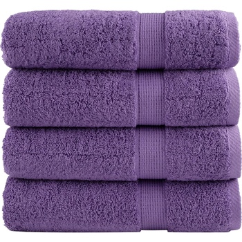 vidaXL Премиум кърпи за баня SOLUND 4 бр лилави 70x140 см 600 gsm (137357)