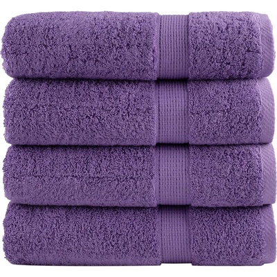 vidaXL Премиум кърпи за баня SOLUND 4 бр лилави 70x140 см 600 gsm (137357)