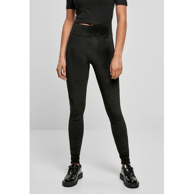 Urban Classics Дамски дълъг клин в черно Ladies High Waist Velvet LeggingsUB-TB4546-00007 - Черен, размер 4XL