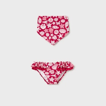 MAYORAL Бански с бандана цикламен цвят за бебе момиче Mayoral