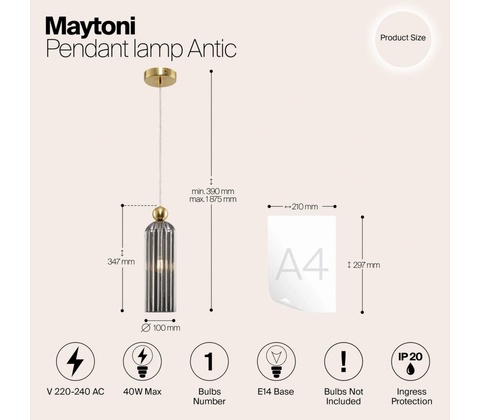 MAYTONI MOD302PL-01GR