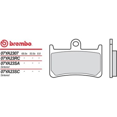 Přední brzdové destičky Brembo Yamaha 600 YZF R6 2003 - 2016 směs SA – Sleviste.cz
