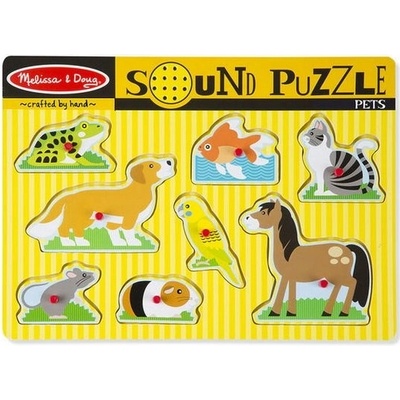 Melissa & Doug puzzle so zvukmi Domáce zvieratká