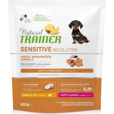 Trainer Natural Sensitive No gluten Puppy & Jun Mini losos 0,8 kg