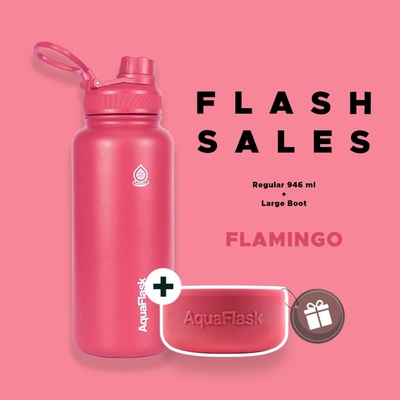 AquaFlask REGULAR L Plameňáková růžová 946 ml