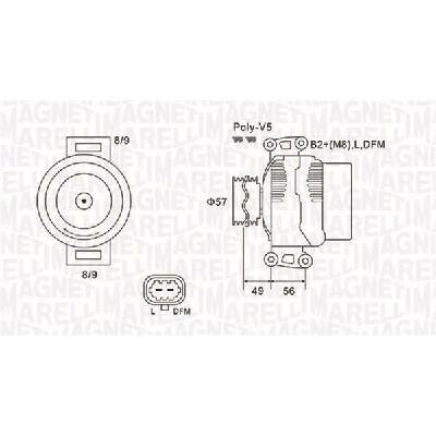 Alternátor MAGNETI MARELLI 063731740010