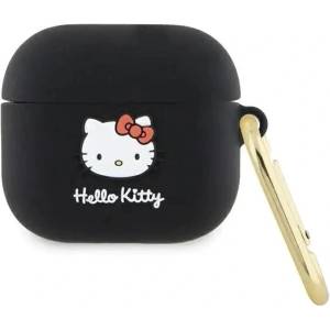 Hello Kitty Кейс Hello Kitty Silicone 3D Kitty Head за AirPods 3, черен (Hel000064-0)