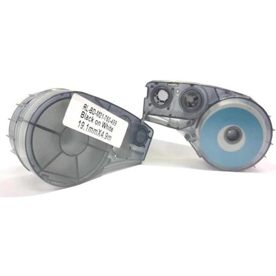 Compatible Brady M21-750-499 / 110895, найлон Cloth, 19.05 mm x 4.88 m, черен печат / бял фон, съвместима лента (RL-BD-M21-750-499-BK/WT)