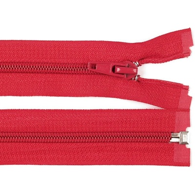 Pro Háčkování Spirálový zip No 5 dělitelný 40 cm červený