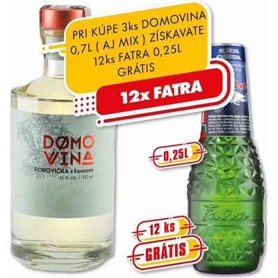 Domovina HOREC Borovička 45% 0,7 l (čistá fľaša)