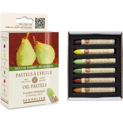 Sennelier Pears Duo olejový pastel sada 6 ks
