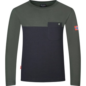 Trollkids Детска блуза с дълъг ръкав Trollkids Kid's Bergen Longsleeve Longsleeve - Black / Ivy - размер 92 (EU) (704-2207-0911)
