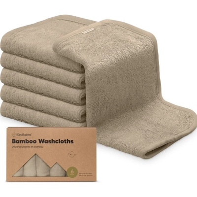 KeaBabies Kърпи От Органичен Бамбук 6 бр Кафяви KeaBabies (KB012-05)