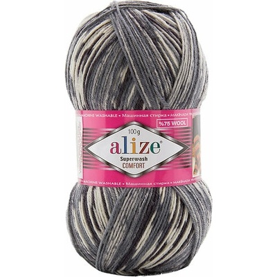Alize Příze Superwash Comfort - 8064 šedý melír