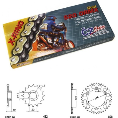ČZ Řetězová sada Suzuki DR-Z 400 S 00-19 – Sleviste.cz