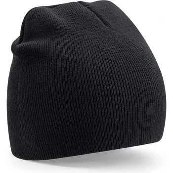 Beechfield Klasická recyklovaná čepice beanie Černá