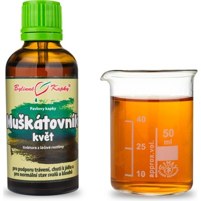 Muškátový orech kvet kvapky tinktúra 50 ml