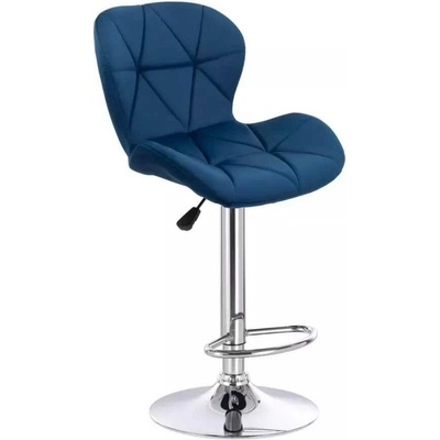 LuxuryForm Design Livio Velur na striebornom tanieri modrá